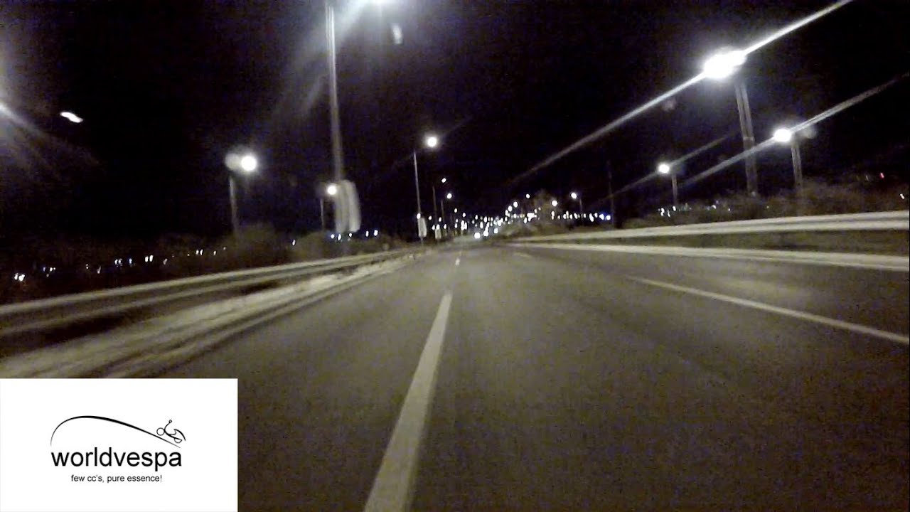 Aprilia RS 250 onboard / night riding to work