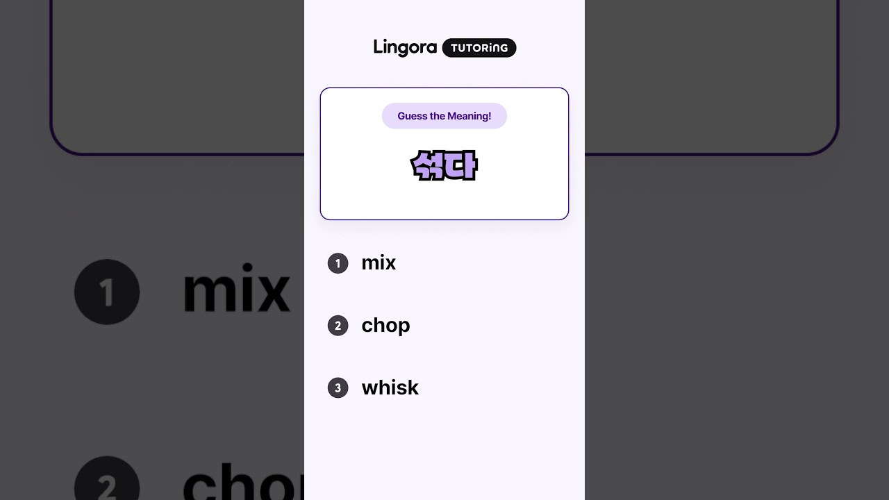 10 Sec Korean word quiz