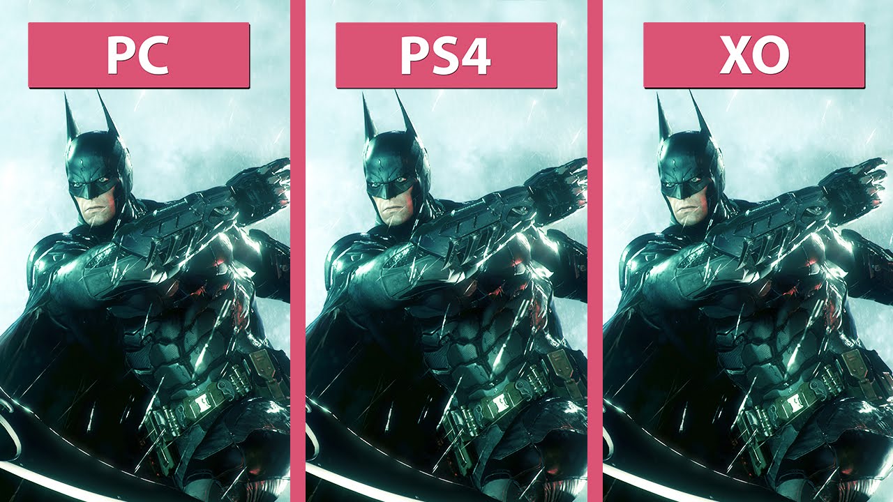 Que agradable Repeler consenso Batman: Arkham Knight – PC vs. PS4 vs. Xbox One Graphics Comparison  [60fps][FullHD] - YouTube
