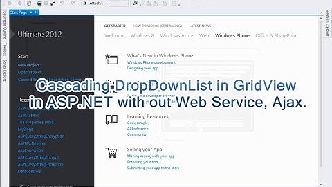 Implementing cascading DropDownList in GridView in ASP.NET with out Web Service, Ajax.