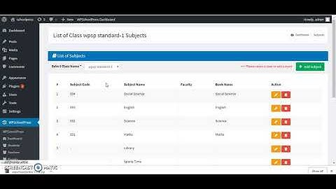 How to add subjects in WPSchoolPress I School Management System I Tutorial