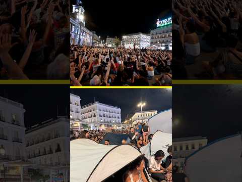 Los manifestantes por la crisis de la VIVIENDA acampan en la PUERTA DEL SOL #shorts