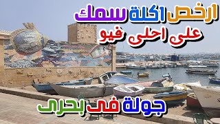 الاسكندرية ا ارخص اكلة سمك ع البحر ا جولة فى بحرى