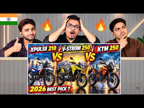 Xpulse 210 vs V-Strom SX 250 vs KTM 250 Adventure 🔥 | Best Adventure Bike? | Pakistani Reaction 🇵🇰🇮🇳