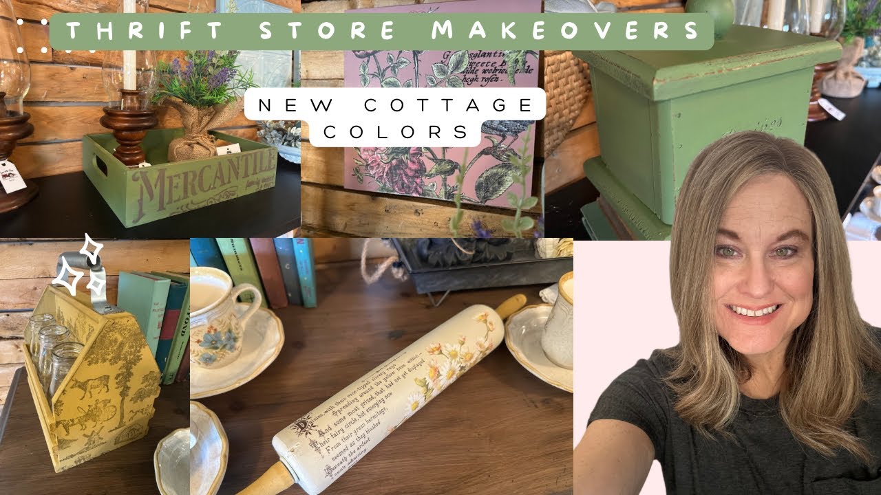 Transforming Wood Thrift Store pieces using the DIY Cottage Colors
