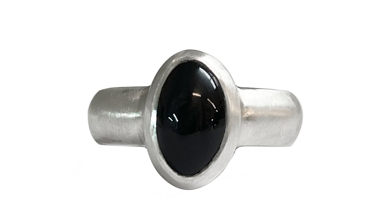 How to Make and Fit a Curved Bezel Setting Into A Ring Band Shank 2