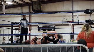 UEW Champion Rhett Titus in control vs. Thom Latimer in the main event -UEW Cataclysm 6/18/22