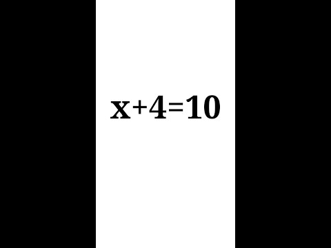 Video solve x+4=10 - youtube