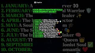 YOUR BIRTH MONTH REVEALS YOUR DEEPEST SECRET‎#zodiac #shorts #astrology #horoscope #tarot‎