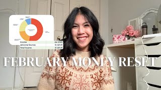 FEBRUARY MONEY RESET💌 57% Savings Rate, Net Worth, & February Budget