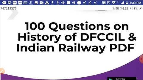 Most important 100 question and. os Dfccil Indian railways history must watch before exam
