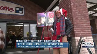 90-year-old bellringer for Salvation Army