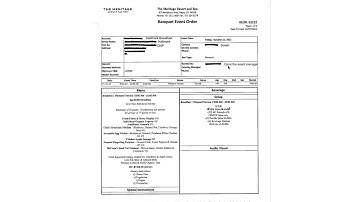 How To Read a Banquet Event Order