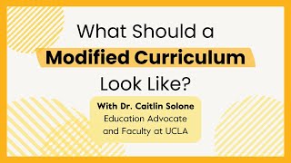 What Should a Modified Curriculum Look Like?