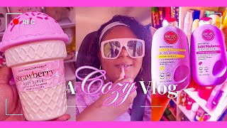 🎀 COZY GIRL VLOG | MAKEUP , TJ MAXX , ORGANIZING MINI FRIDGE , HAUL