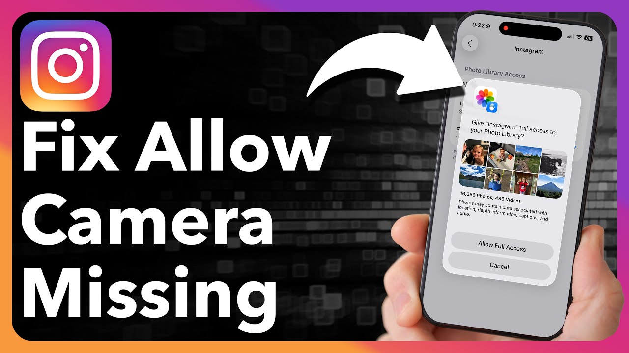 How To Fix Allow Camera Access Missing On Instagram - YouTube