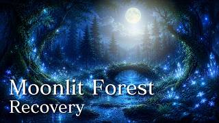 10min Moonlit Forest  Fatigue Recovery Night Meditation 528hz meditation healing 528hz