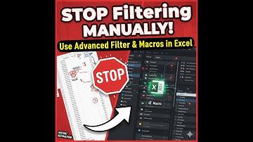 STOP 🚫 Filtering Manually! Use Advanced Filter with Macros in Excel | Data Management Pro Techniques