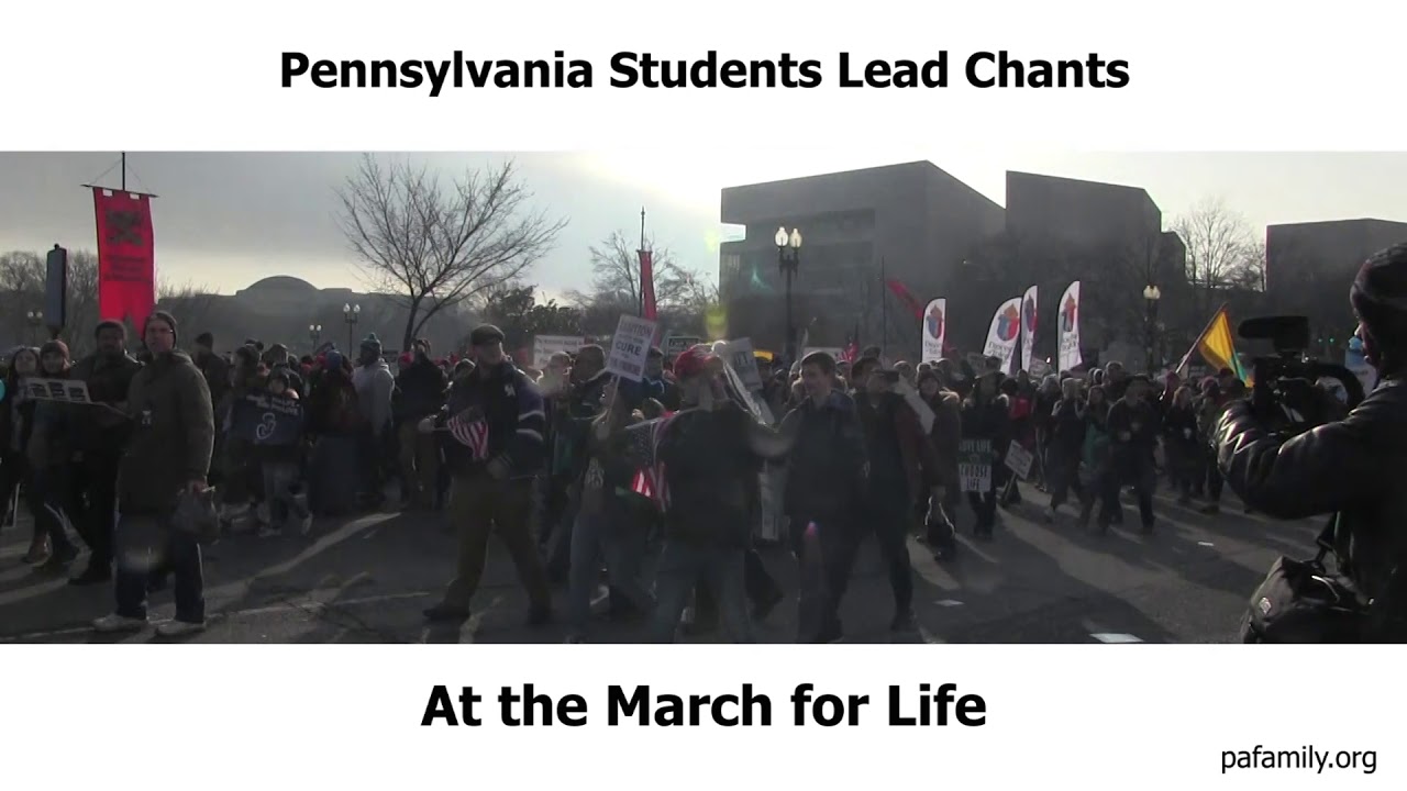 PA Students Lead Chants at the March for Life - YouTube