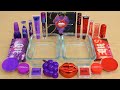 Grape Slime ASMR - Mixing Makeup into Satisfying Slime - My Best Slime Collection - Part 2