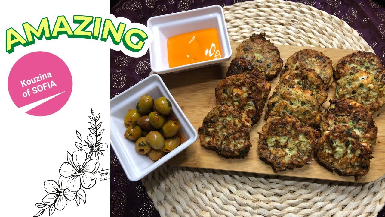 Greek Style Courgettes & feta Cheese Patties /How to make cheesy courgette fritters quick & tasty