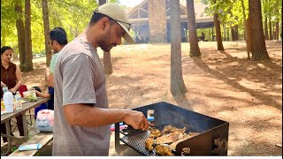  A Fun-Filled BBQ Party at Jordan Lake with Friends#bbqlovers #friends #weekendvibes #usalife#happy 