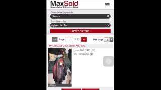 Quick Overview - MaxSold Mobile Bidding