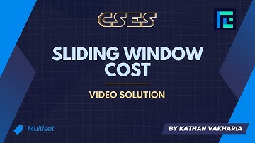 #9 Sliding Window Cost | Video Solution | CSES Problemset | Sliding Window Problems
