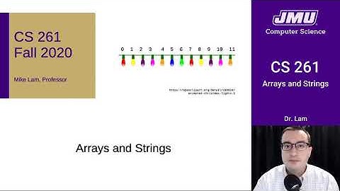 JMU CS261 04 Arrays & Strings Part 01 - Arrays in C
