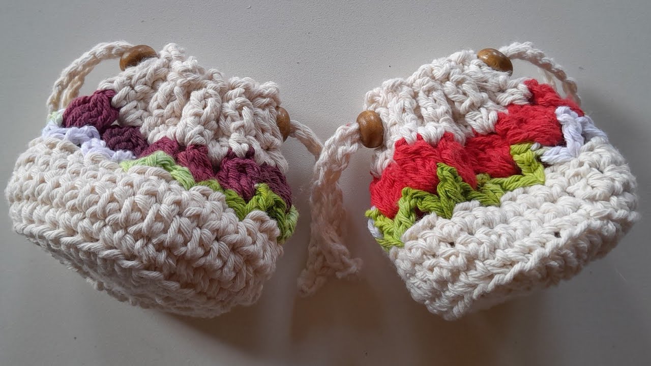 PORTA MOEDAS EM CROCHÊ PASSO A PASSO 