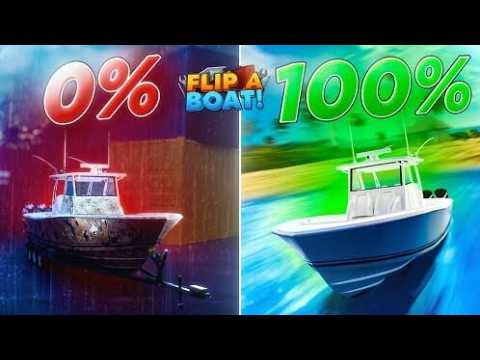 Getting a new fishing boat in roblox flip a boat