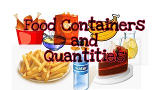 Food Containers and Quantities |  Vocabulary #eslstudents