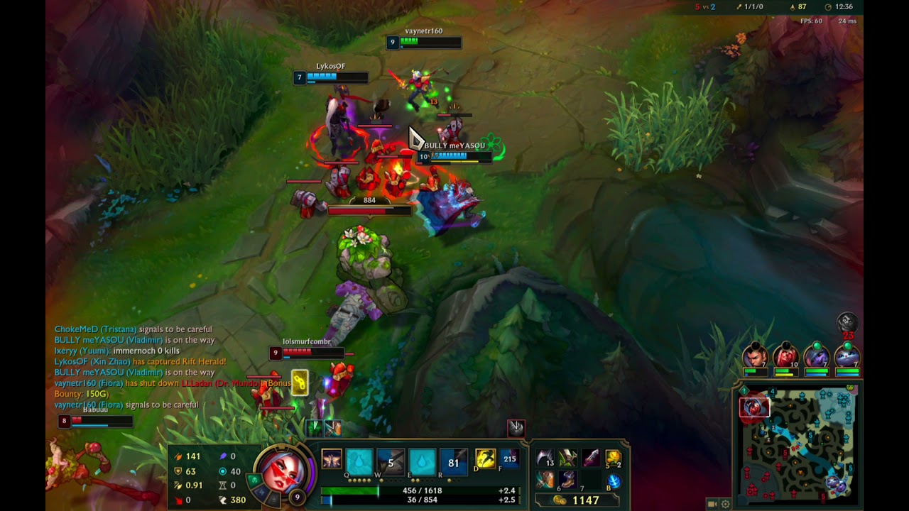 Fiora v new Mundo (League of legends Patch 11.12)