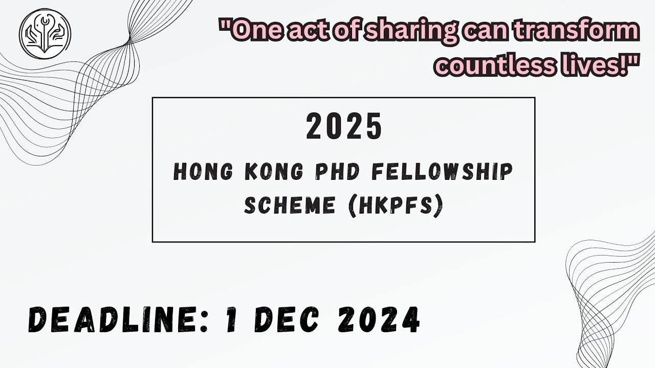 Hong Kong PhD Fellowship Scheme HKPFS - YouTube