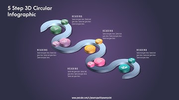 51.Create 5 Step 3D Circular Infographic|Powerpoint Infographics|Graphic design|Free Template