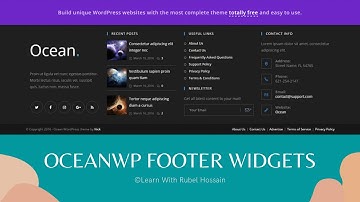 OceanWP Footer Widgets | OceanWP + Elementor + WordPress Tutorial for Beginners (Free Versions) 🔥