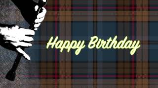 Happy Birthday greeting card ( scottish art )