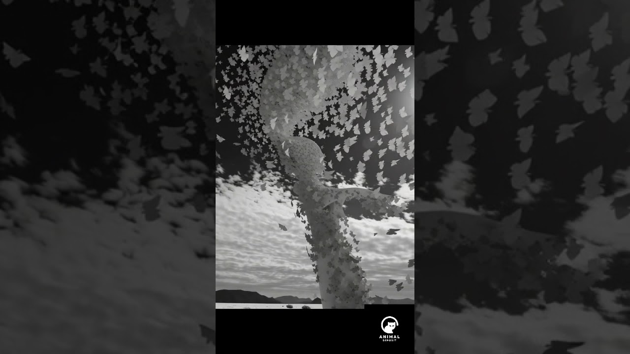 🌀🖼️ Spiraling Beauty: A Woman Formed by Butterflies in Abstract Art