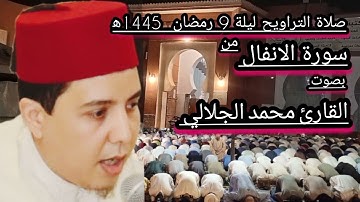 صلاة التراويح ليلة 9 رمضان 1445ه‍ من سورة الانفال بصوت القارئ محمد الجلالي تلاوة خاشعة ،💯♥️،🇲🇦