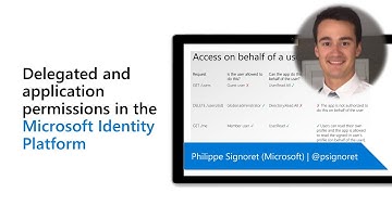 Delegated and application permissions in the Microsoft Identity Platform