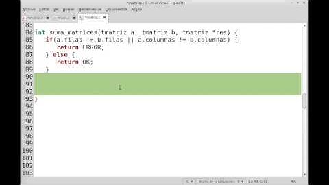 Lenguaje C: Ejercicios con Matrices IV