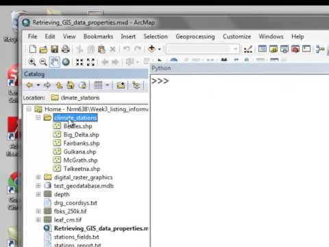 Week3 Preview: Retrieving  GIS Data Properties