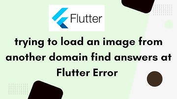 trying to load an image from another domain find answers at | flutter image error