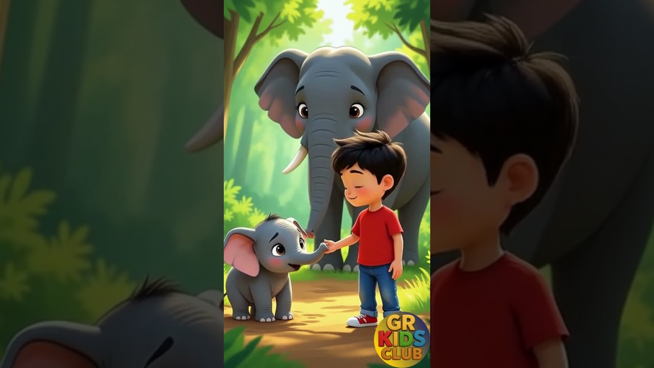 The Lost Elephant 🐘 | A boy Helps a Baby Elephant | Moral Story for Kids | GR KIDS CLUB   