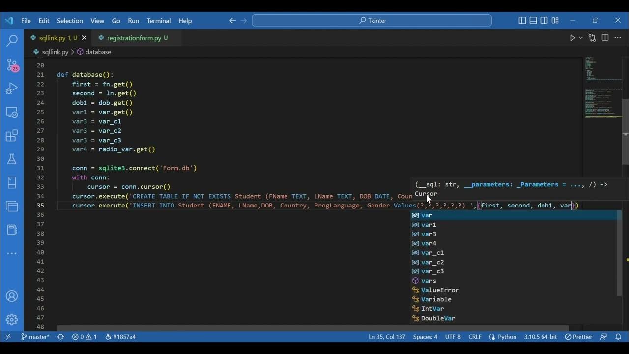 How To Create A Python Gui Application Using Tkinter And Sqlite ...