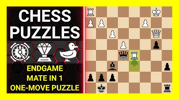 Chess Puzzles to Practice. Themes: Endgame, Mate in 1, One-move puzzle. Learn Chess