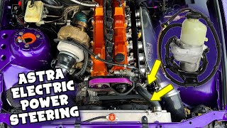 2JZ BMW e36 Astra electric power steering pump install!