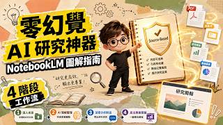 NotebookLM 零基礎圖解指南｜零幻覺 AI 研究助理＋4 階段多機協作工作流完整解析