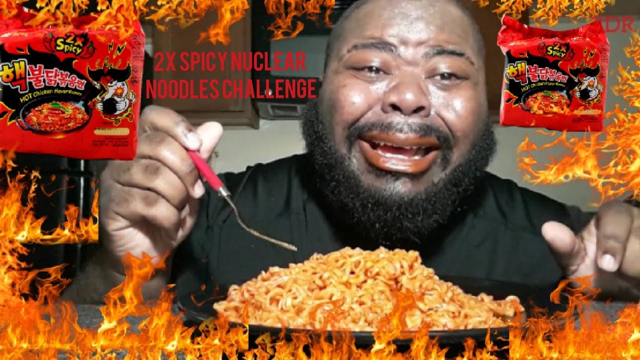 ☆2X SPICY NUCLEAR FIRE NOODLES CHALLENGE☆ - YouTube