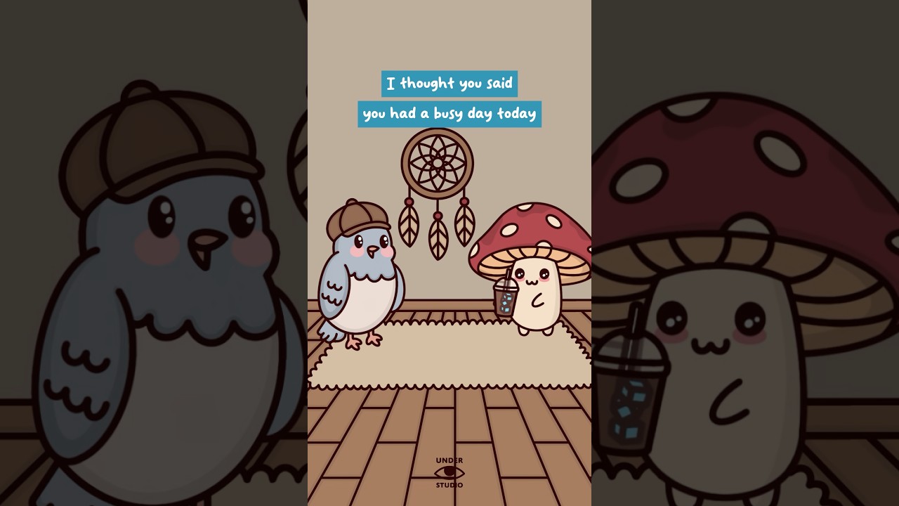 ADHD Paralysis 🍄 Mushie & Birdie | Relatable Animation Meme | Original Audio: @connordewolfe